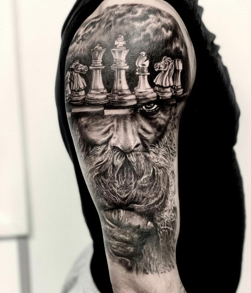 11+ Chess Board Tattoo Ideas That Will Blow Your Mind! 10 Chess Board Tattoo