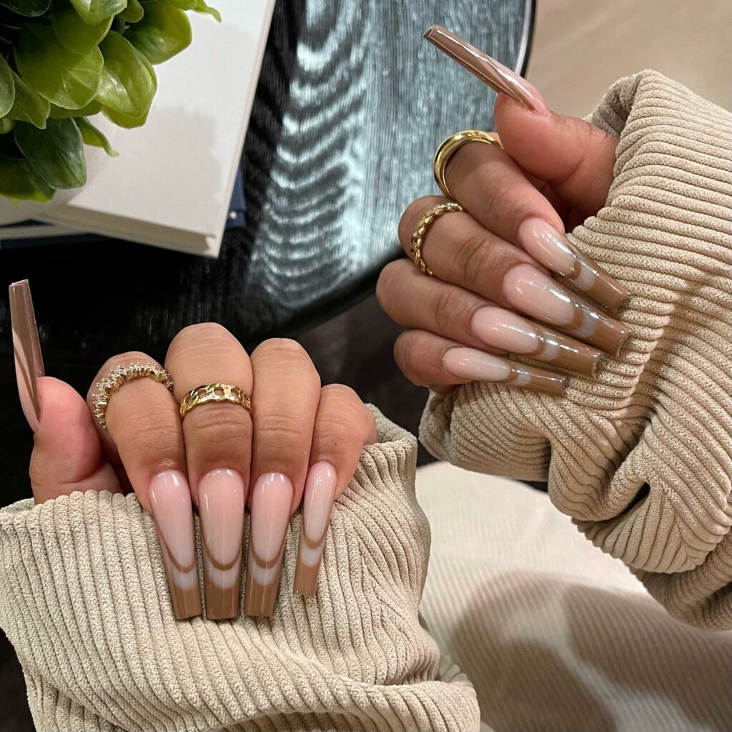 20 Latest Brown Acrylic Nails Ideas To Try In 2024! 23 Chic Brown Acrylic Nails
