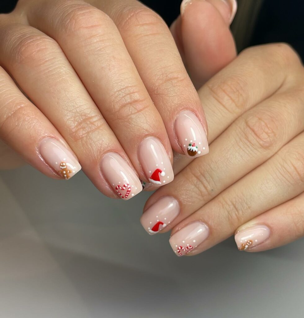 Spread Joy with 20 Santa Hat Nail Designs in 2024 24 Chic Festive Santa Hat Nails