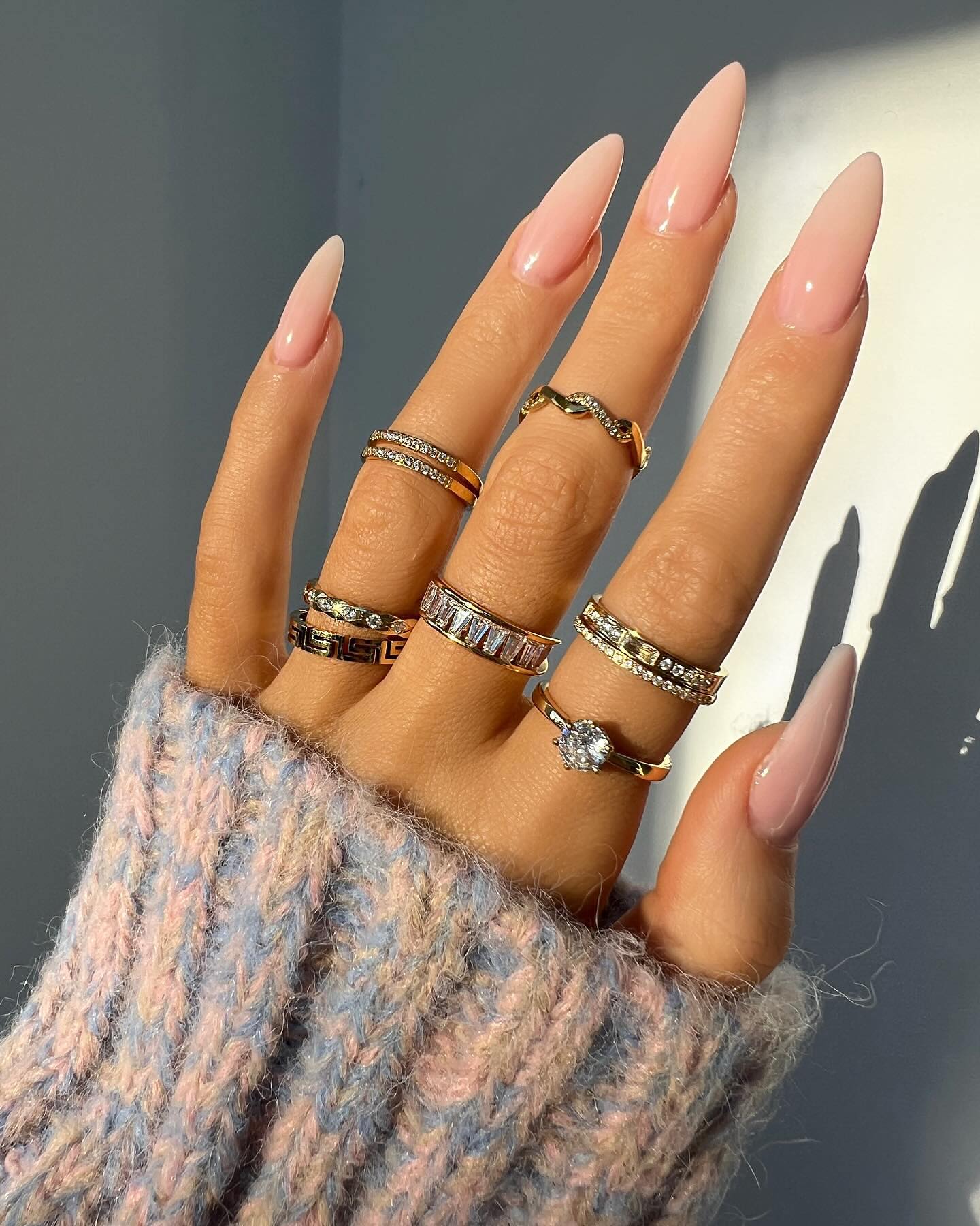 43 Latest Long Nail Designs To Try in Today! 13 Chic Pink Nude Long Stiletto Nails