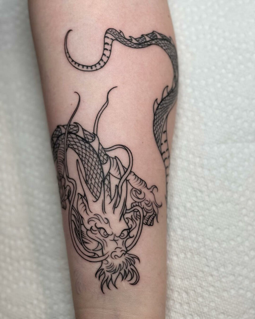 11+ Chinese Dragon Tattoo Arm Ideas That Will Blow Your Mind! 19 Chinese Dragon Tattoo Wrapped On Arm