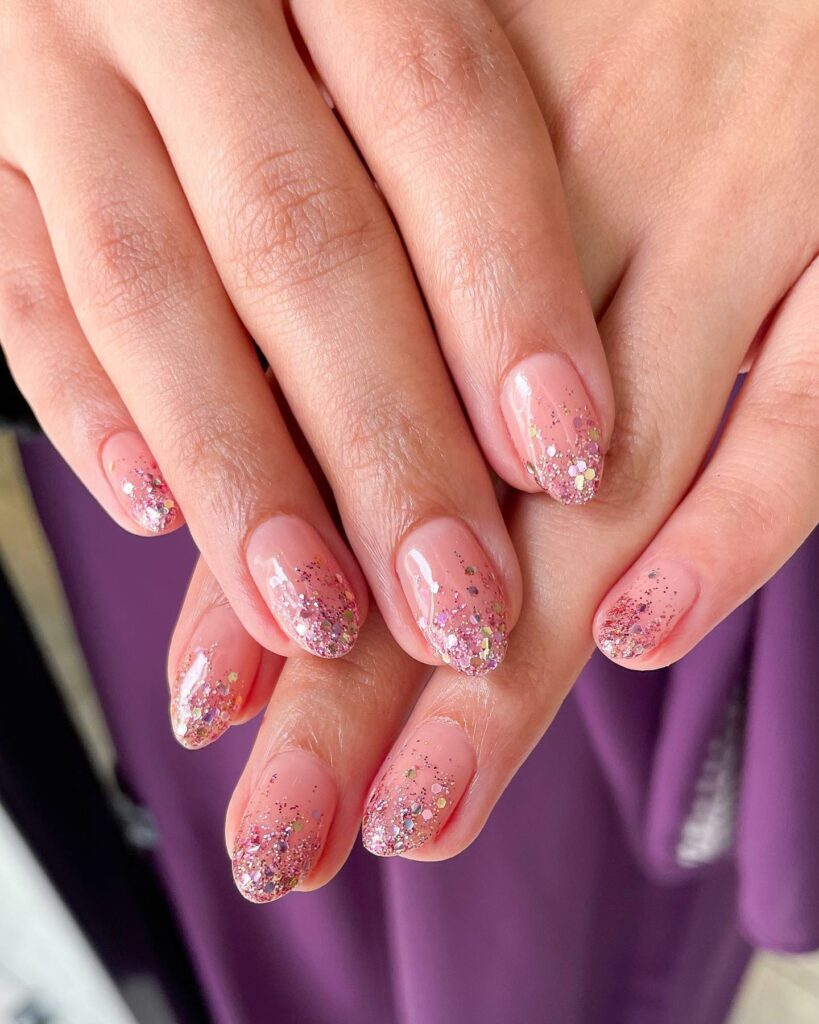 27 Latest Glitter Ombré Nail Designs To Try In 2024! 23 Chunky Glitter Ombré Nails