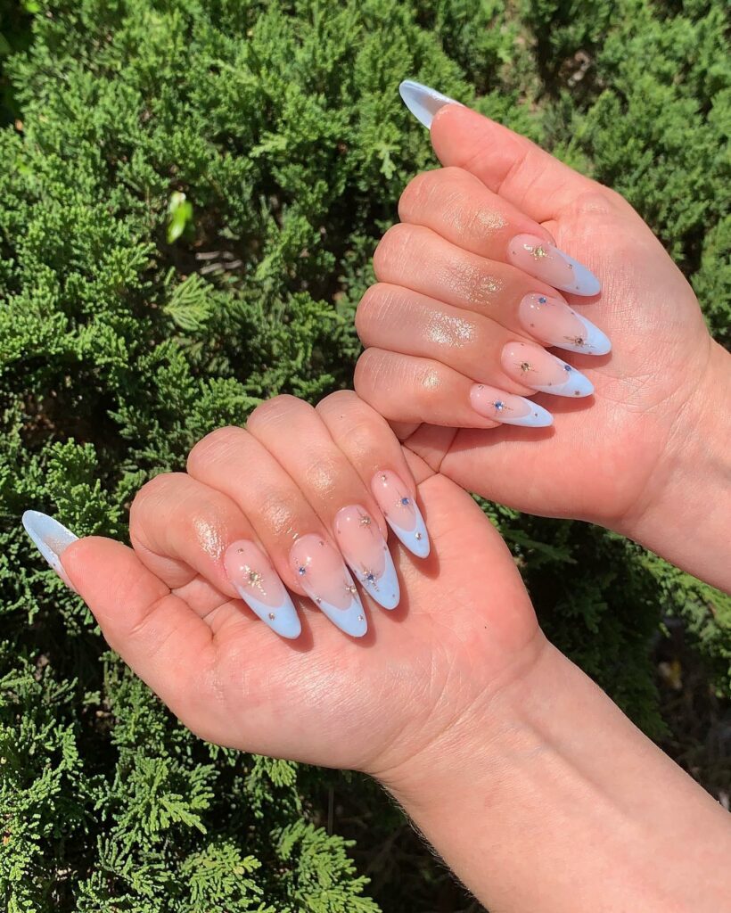 20 Latest Cinderella Nail Ideas To Try In 2024! 17 Cinderella's Dreamy Blue Nails