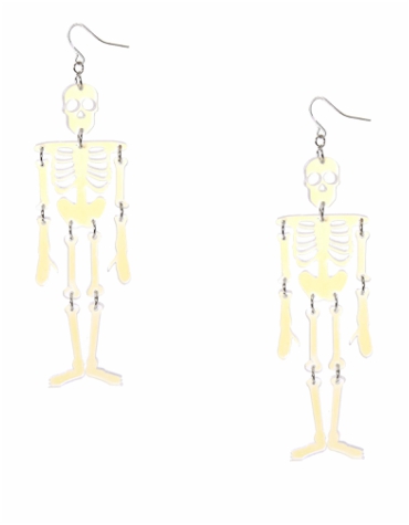Claire’s – Clear Drop Skeleton Earrings £5 Claire's - Clear Drop Skeleton Earrings