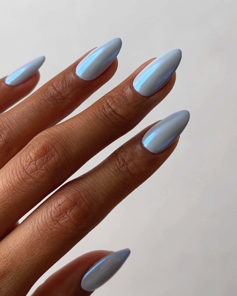 22 Latest Blue Chrome Nail Ideas To Try In 2024! 20 Signature Classic Blue Chrome Nails