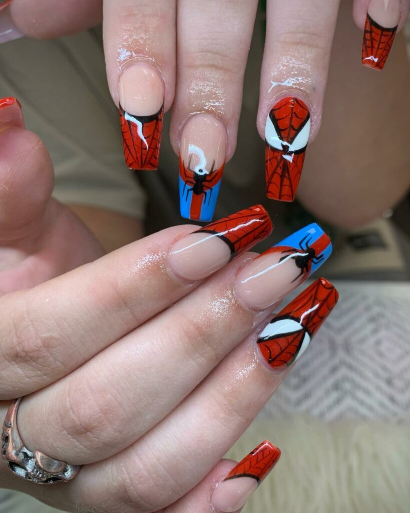 35 Amazing Spiderman Nail Designs To Try In 2024! 17 Classic Spiderman Nail Designs