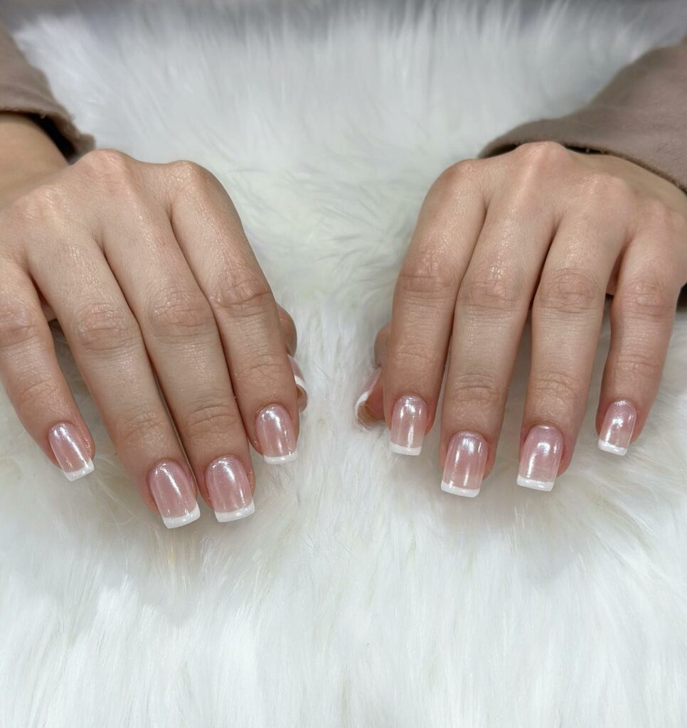 Get Creative with 39 Cute Short Nails Designs for 2024 19 Classic White French Tips