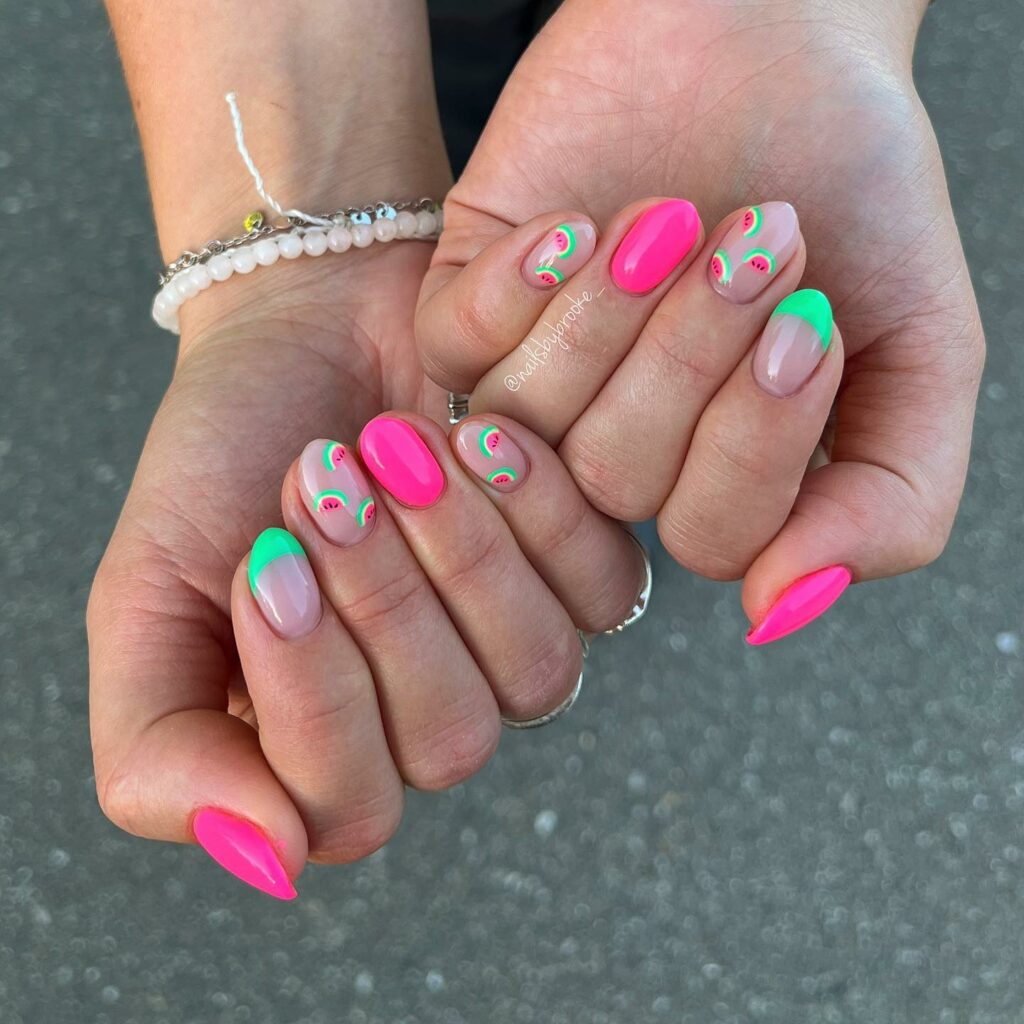 29 LATEST WATERMELON NAIL DESIGNS TO TRY IN 2024! 28 Classy Short Watermelon Nails Sophistication