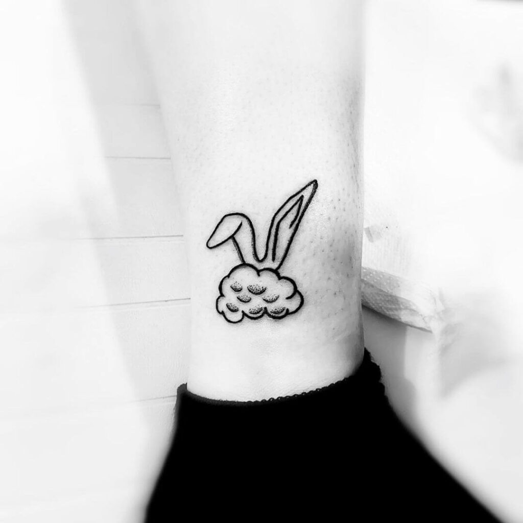 11+ Bunny Ears Tattoo Ideas That Will Blow Your Mind! 19 Cloud Bunny Ear Tattoo