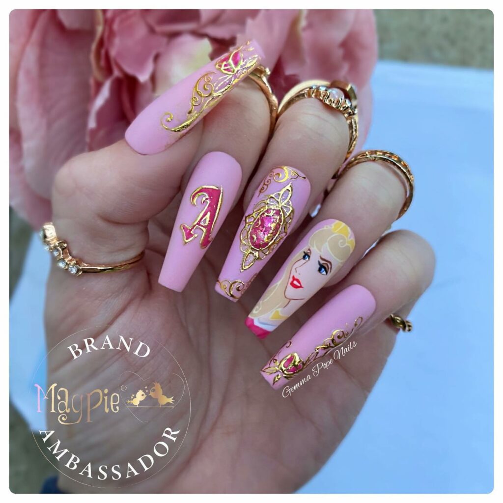 20 Latest Beauty and the Beast Nail Ideas To Try In 2024! 20 Coffin Pink Beauty and the Beast Nails