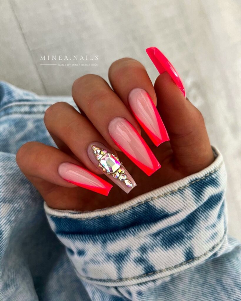 37 Latest Red And Pink Nail Design Ideas To Try In 2024! 44 Coffin-Shaped Red and Pink Nails