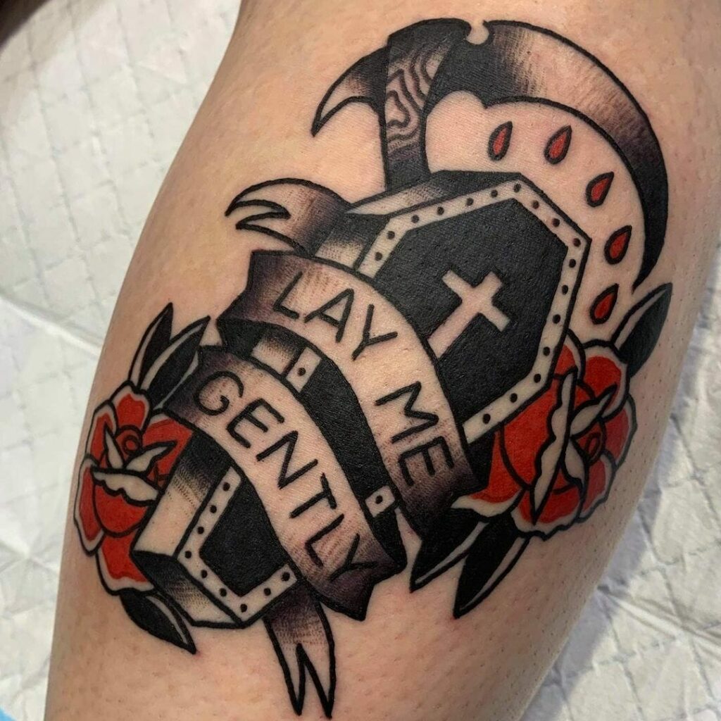 11+ Coffin Tattoo Ideas You'll Have To See To Believe! 14 Coffin Tattoo Designs For Afterlife