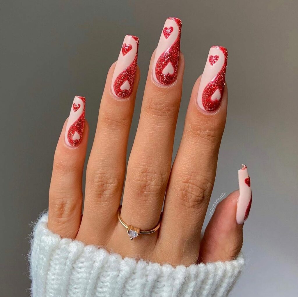 27 Latest Yin-Yang Nail Designs To Try In 2024! 17 Coffin Ying Yang Nails