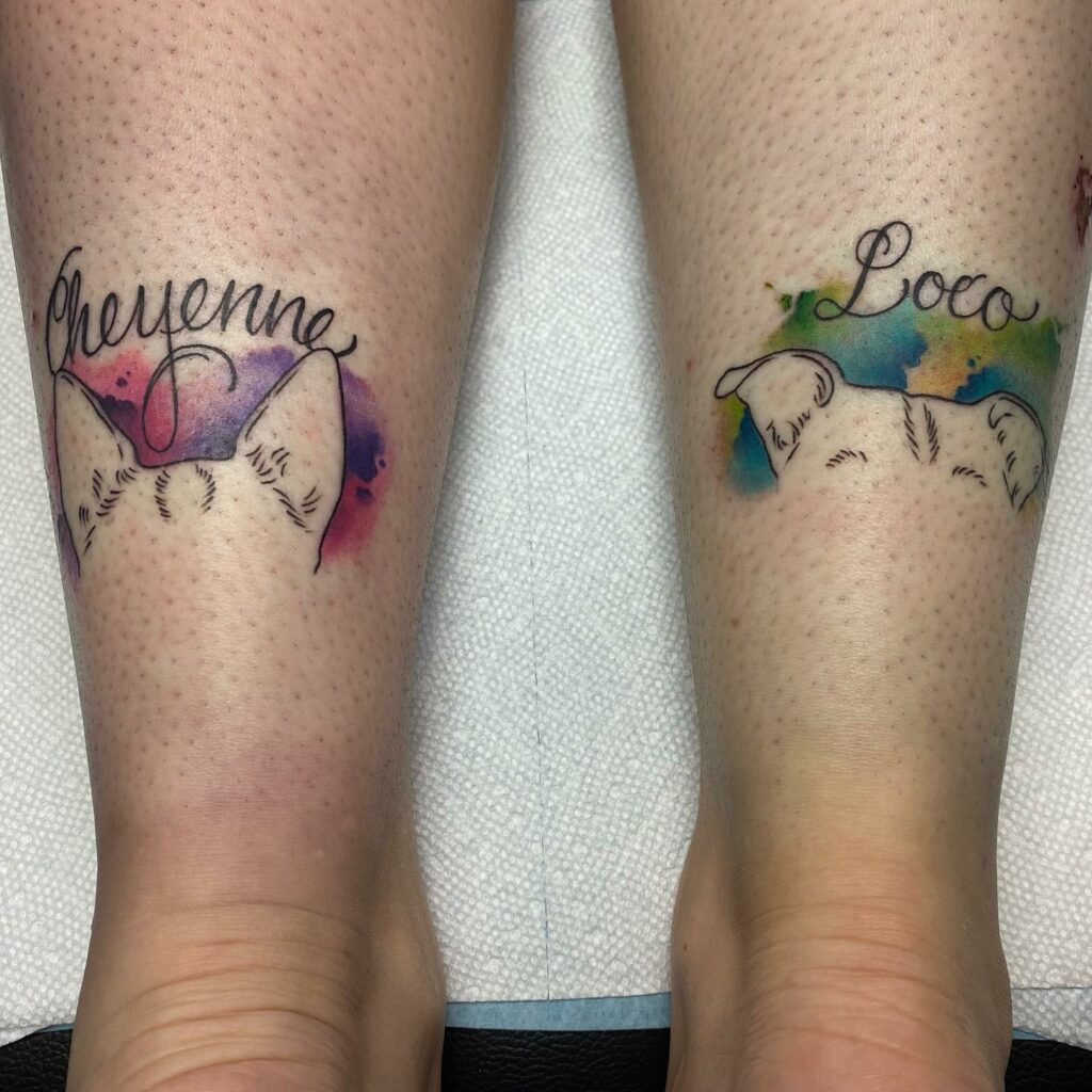 10+ Dog Ear Tattoo Ideas That Will Blow Your Mind! 18 Colored Dog Ear Tattoo