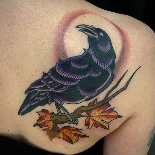 12 Latest Apollo Tattoos To Inspire You In 2024! 20 Colored Raven Tattoo