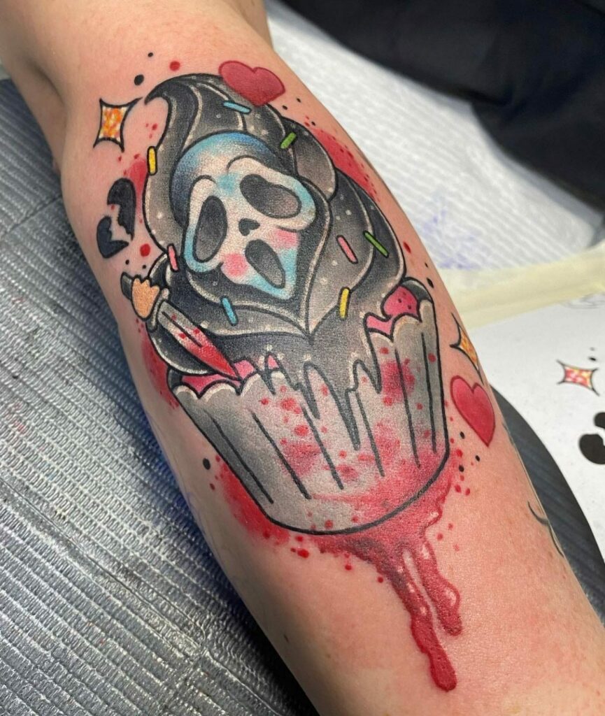 11+ Scream Tattoo Ideas That Will Blow Your Mind! 13 Colorful And Funny 'Scream' Tattoo Ideas