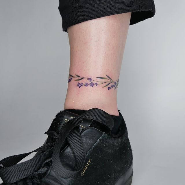 31 Latest Ankle Bracelet Tattoos To Inspire You In 2024! 12 Colorful Anklet Tattoo Ideas