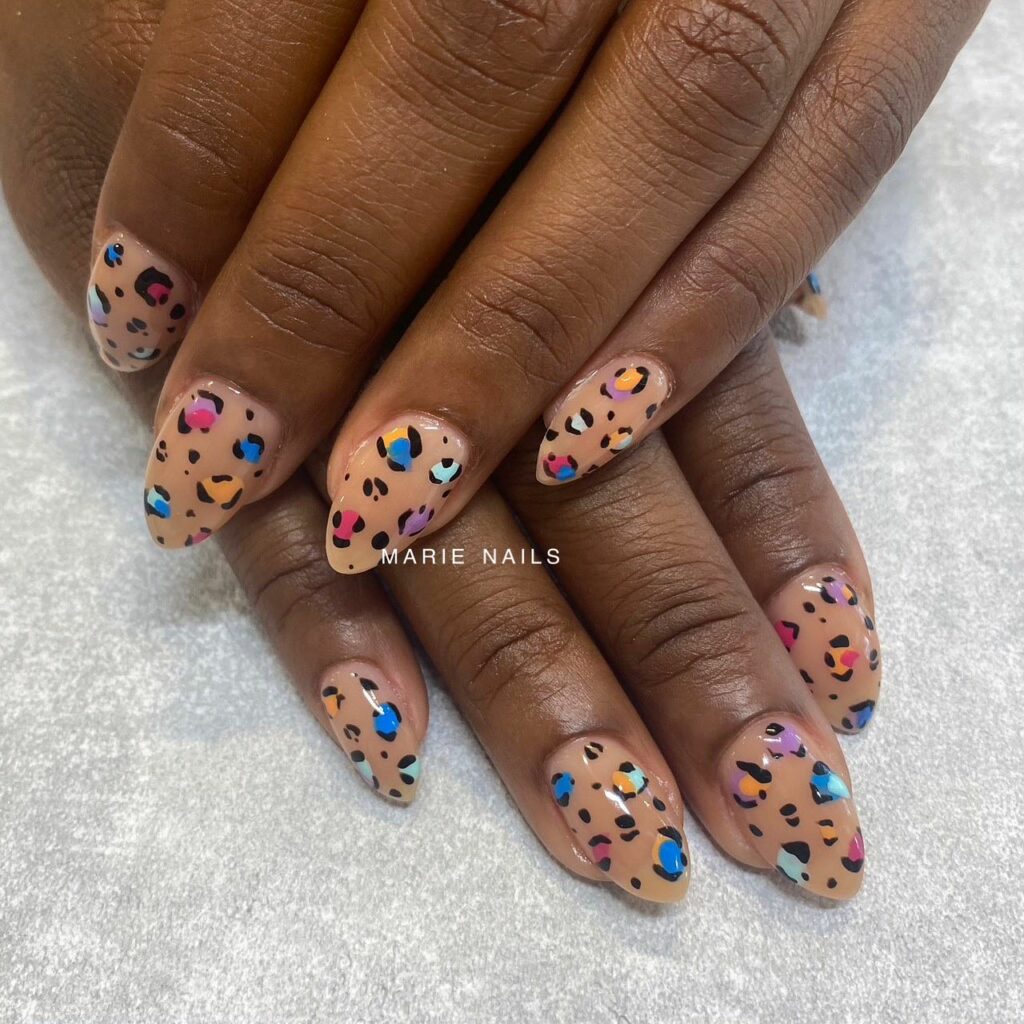 Add a Pop with 25 Cheetah Print Nails in 2024 27 Vibrant and Colorful Cheetah Print Nails