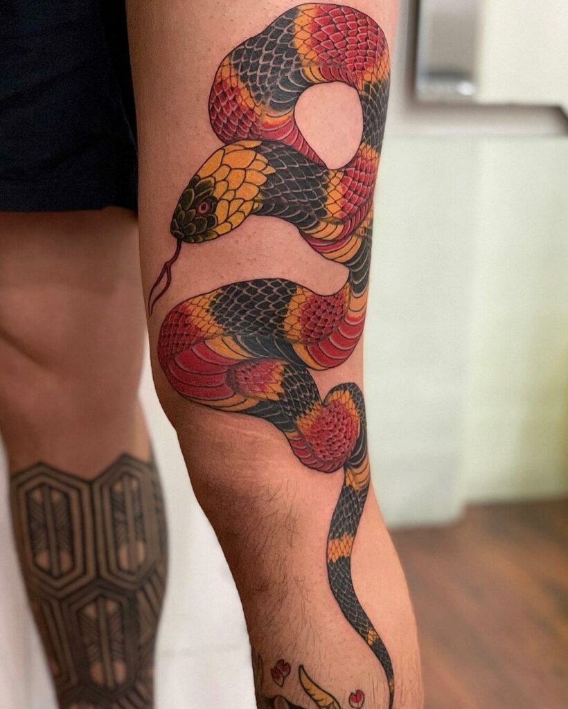 11+ Coral Snake Tattoo Ideas That Will Blow Your Mind! 12 Colorful Coral Snake Tattoo Flash