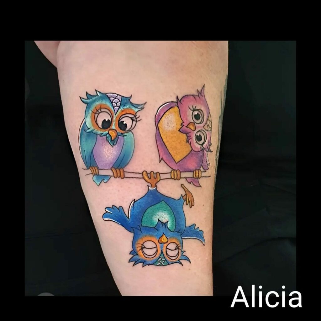 10+ Simple Owl Tattoo Ideas That Will Blow Your Mind! 16 Colorful Owl Tattoo