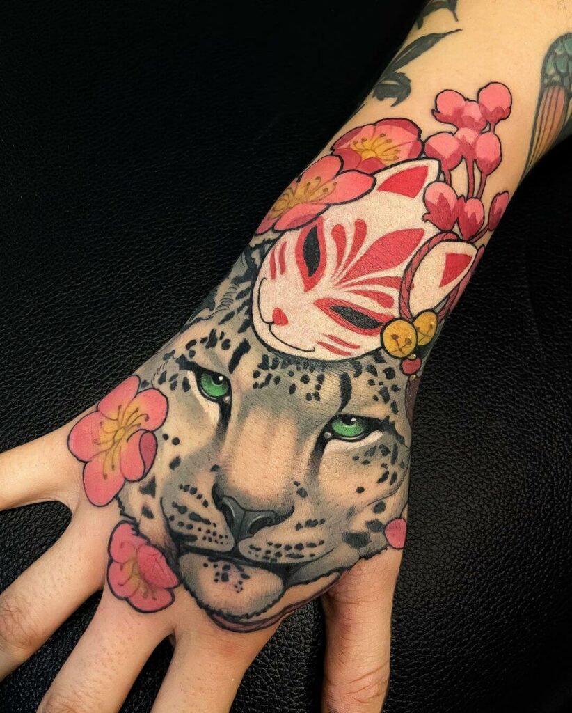 12+ Best Snow Leopard Tattoo Ideas To Inspire You! 11 Colorful Snow Leopard Tattoo