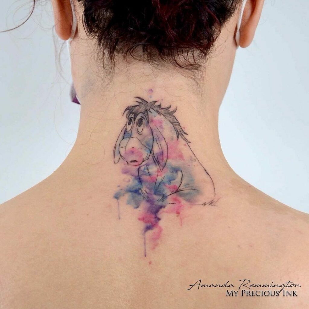 10+ Eeyore Tattoo Ideas You'll Have To See To Believe! 14 Colour Splash Eeyore Tattoo