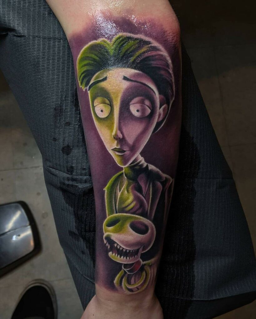 11+ Corpse Bride Tattoo Ideas That Will Blow Your Mind! 14 Coloured Corpse Bride Tattoo