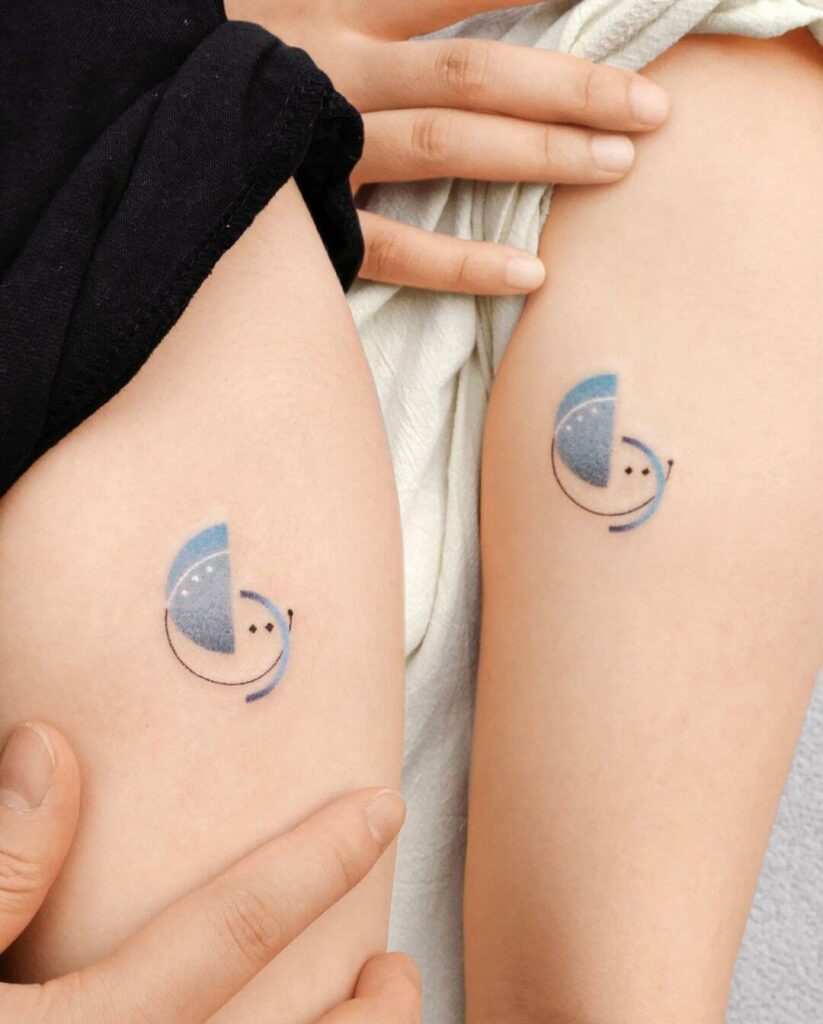 12+ Minimalist Couple Tattoo Ideas To Inspire You! 12 Colourful And Aesthetic Minimalist Couple Tattoo
