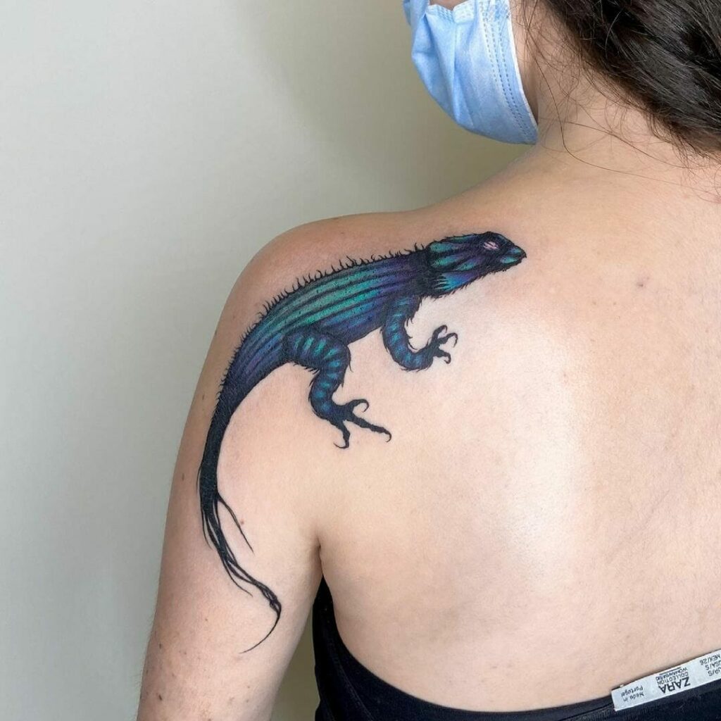 18+ Bearded Dragon Tattoo Ideas To Inspire You! 13 Colourful Bearded Dragon Tattoo