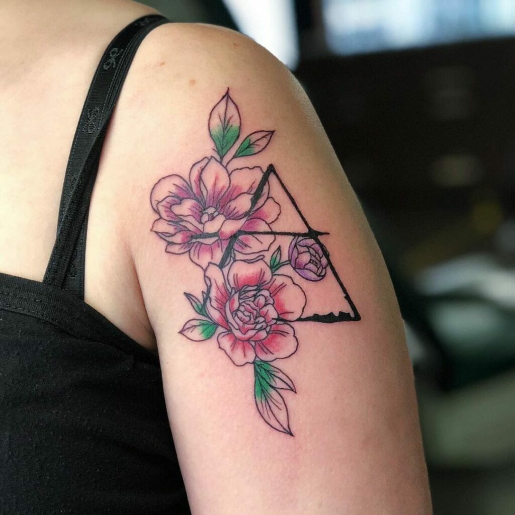12+ Air Element Tattoo Ideas To Inspire You! 14 Colourful Flowers x Air Element Tattoo