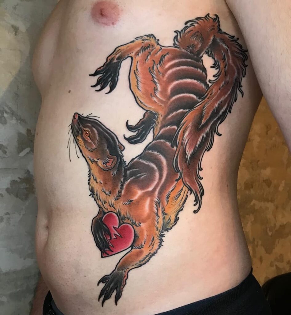 11+ Mongoose Tattoo Ideas That Will Blow Your Mind! 16 Colourful Mongoose Tattoo