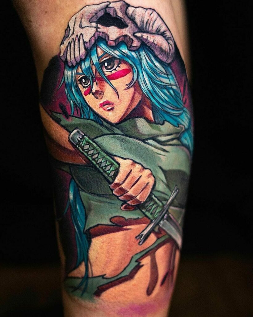12+ Bleach Anime Tattoo Ideas To Inspire You! 18 Colourful Nel Design Tattoo
