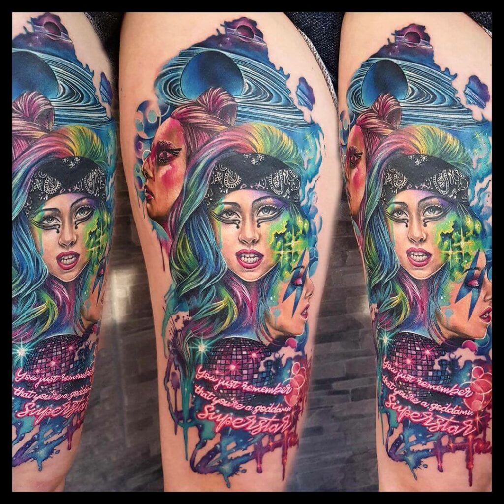 11+ Colorful Half Sleeve Tattoo Ideas That Will Blow Your Mind! 17 Colourful Rockstar Half Sleeve Tattoo Design