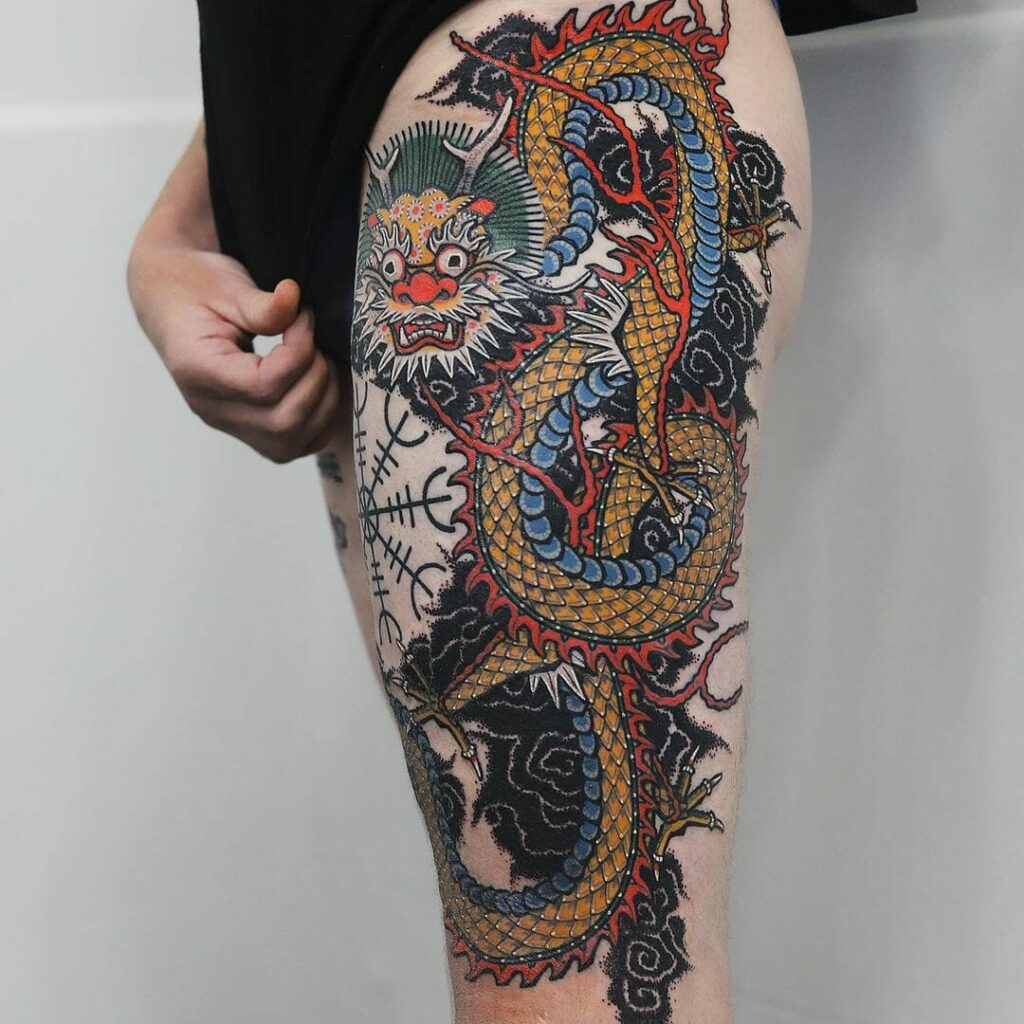 10+ Traditional Dragon Tattoo Ideas You Have to See to Believe! 18 Colourful Traditional Japanese Dragon Tattoos