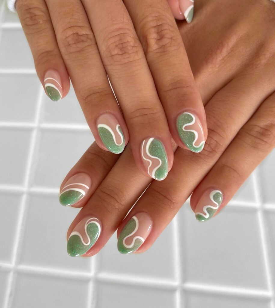 Discover 36 Sage Green Nail Designs To Try in 2024 17 Combining Sage Green