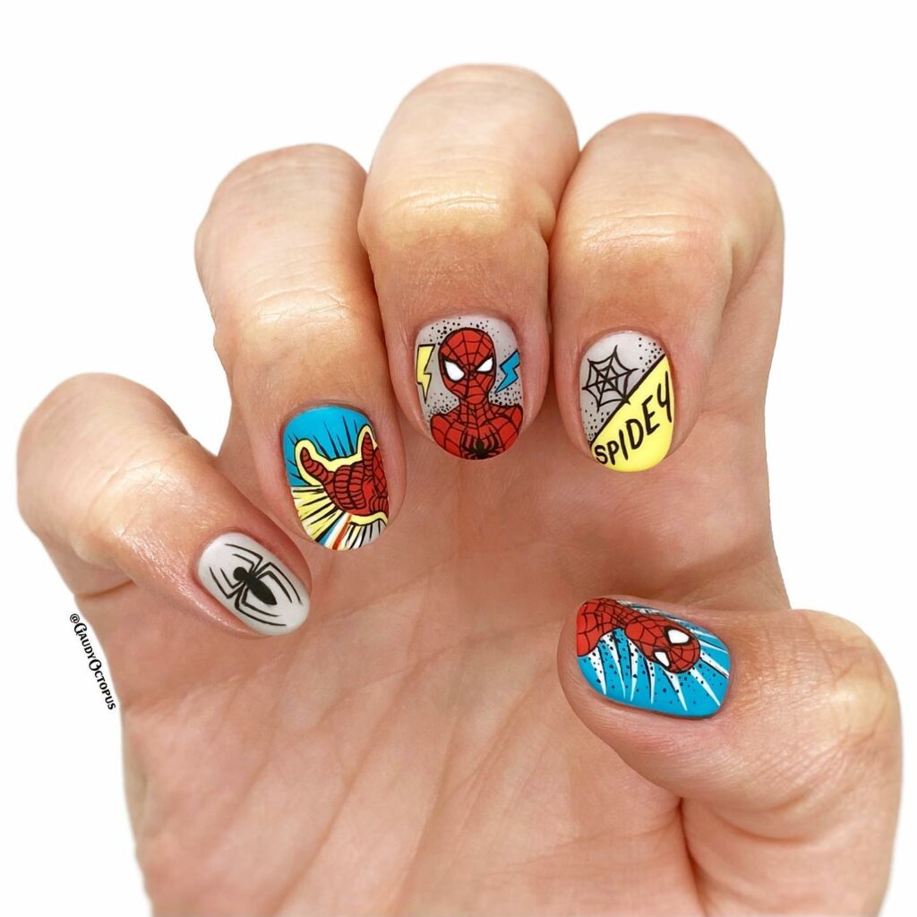 35 Amazing Spiderman Nail Designs To Try In 2024! 29 Comic Inspired Spiderman Nails