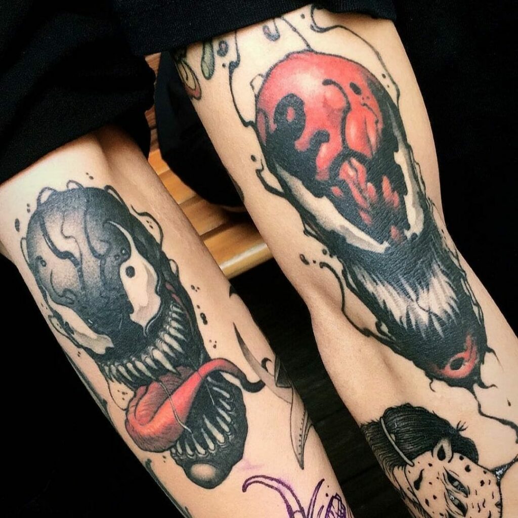 12+ Carnage Tattoo Ideas To Inspire You! 19 Complementary Venom and Carnage Tattoo