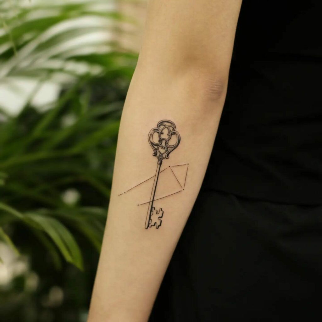 12+ Simple Key Tattoo Ideas To Inspire You! 13 Constellation Key Tattoo