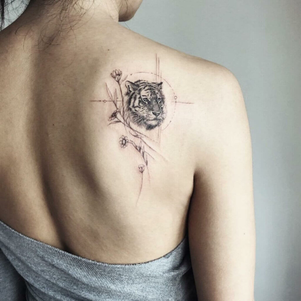 11+ Cool Meaningful Tattoo Ideas That Will Blow Your Mind! 13 Cool Meaningful Tattoo With Tiger And Flowers