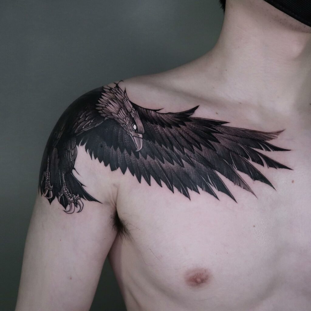 22+ Shoulder Tattoo For Men Ideas To Inspire You! 15 Cool Shoulder Tattoo Ideas With Bird Motif