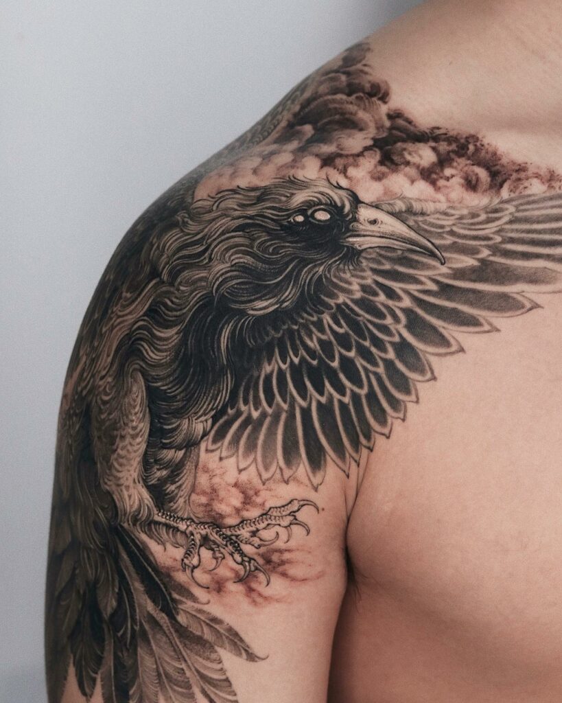 22+ Shoulder Tattoo For Men Ideas To Inspire You! 16 Cool Shoulder Tattoo Ideas With Bird Motif ideas