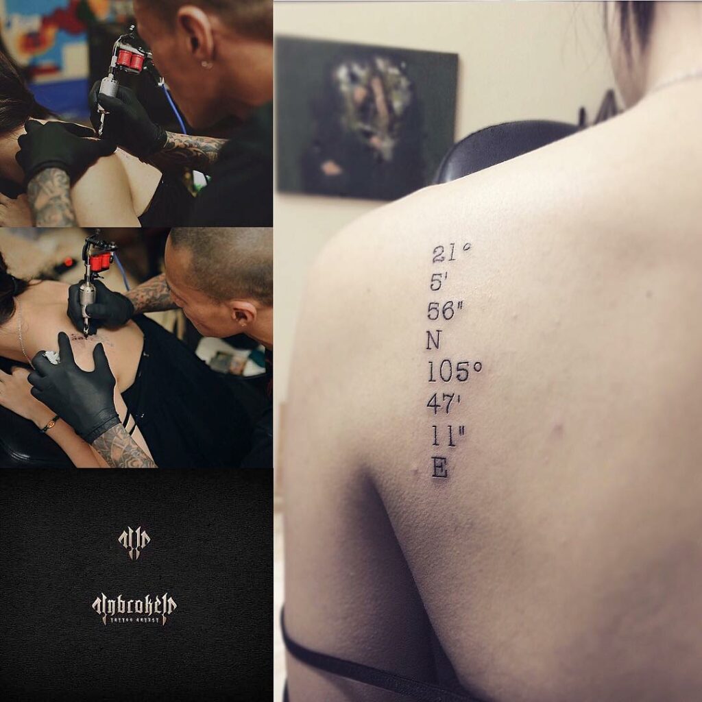 10+ Tattoo Fancy Number Fonts That Will Blow Your Mind! 18 Coordinates Tattoo