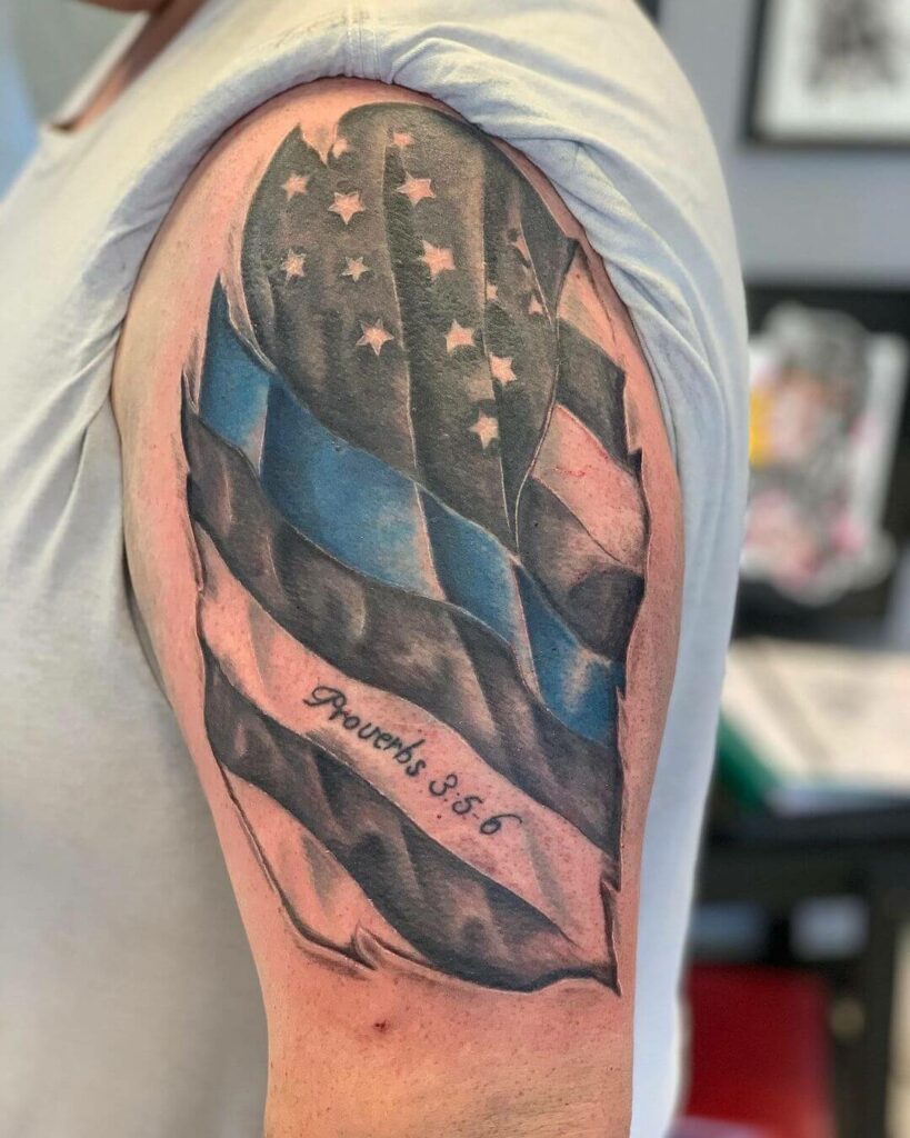 11+ Correctional Officer Tattoo Ideas That Will Blow Your Mind! 12 Correctional Officer Tattoo With American Flag
