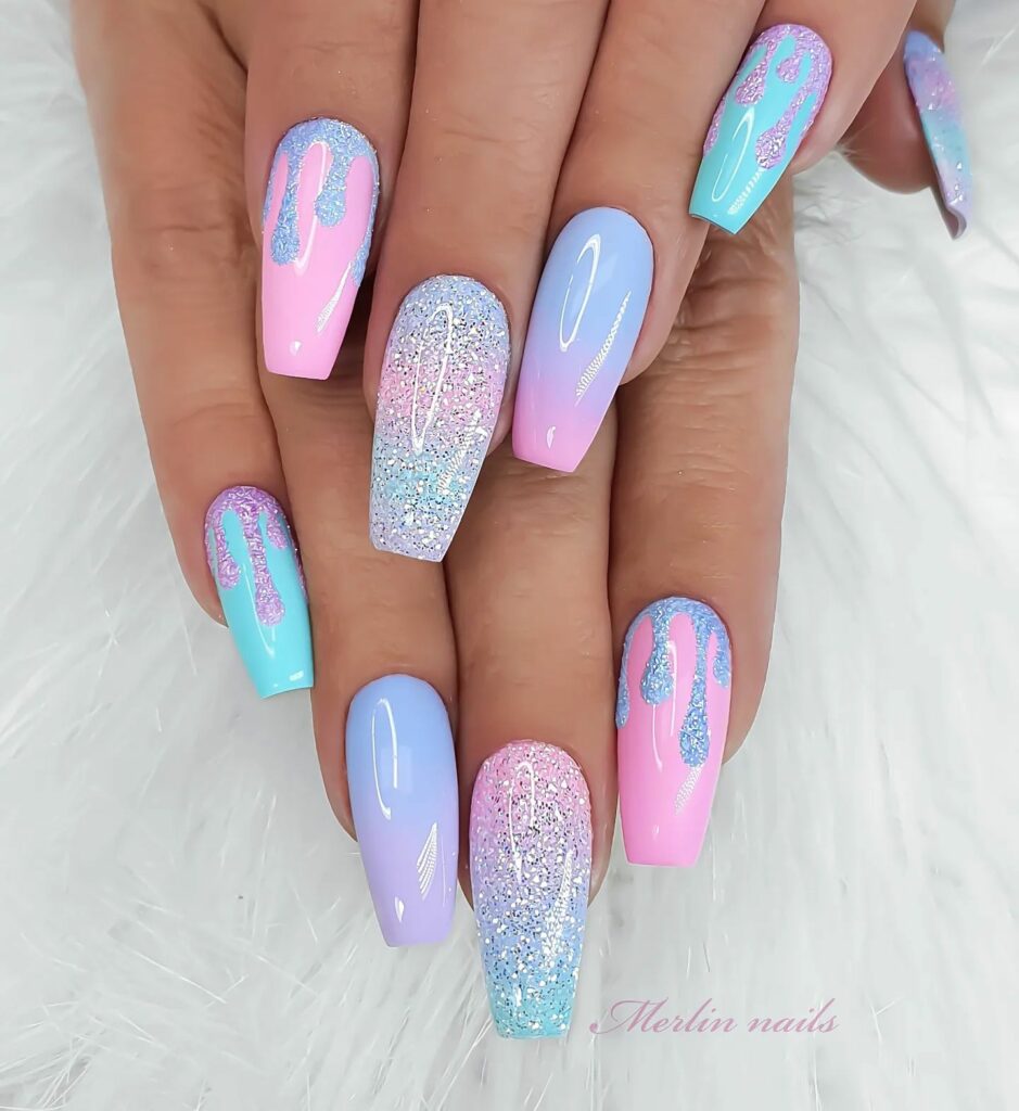 Get Graceful with 30 Ballerina Nail Designs for 2024 24 Cosmic Blues