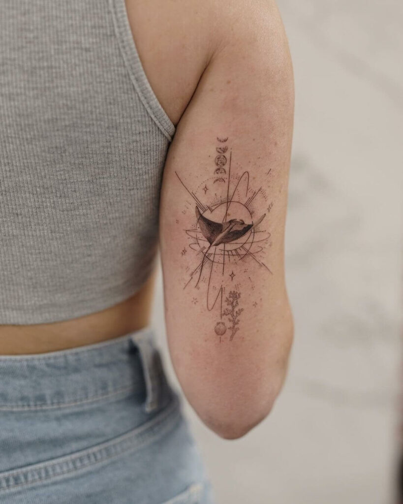 11+ Single Needle Tattoo Ideas You Have To See To Believe! 13 Cosmic Powers With Very Fine Lines