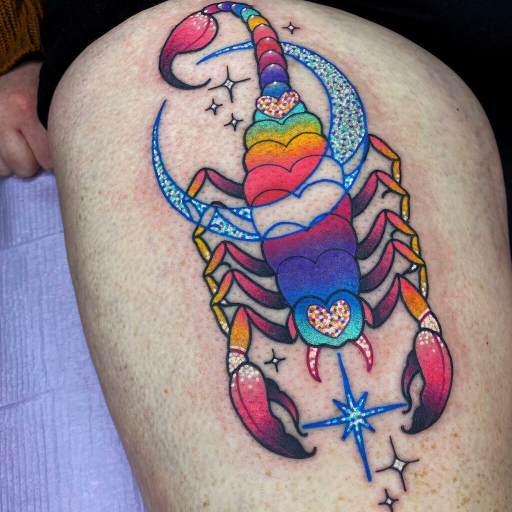 11+ Girly Scorpion Tattoo Ideas That Will Blow Your Mind! 11 Cosmic Scorpio Tattoo