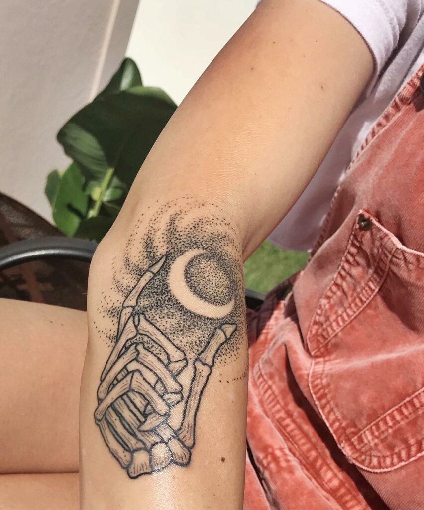 34 Hand Skeleton Tattoo Designs for 2024 23 Cosmic Skeleton Hand Tattoo Ideas