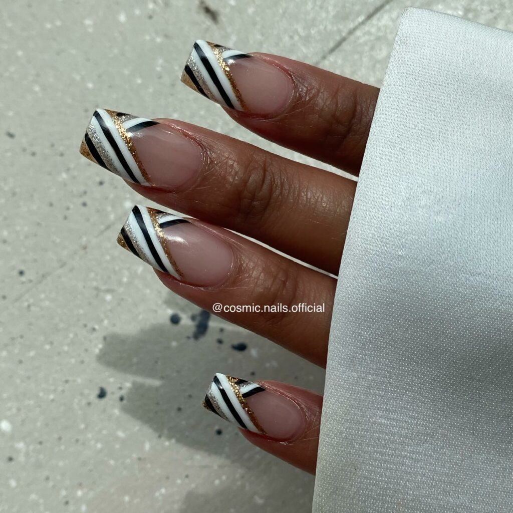 55 Latest Short Acrylic Nail Designs To Try In 2024! 33 Cosmic Skies designs