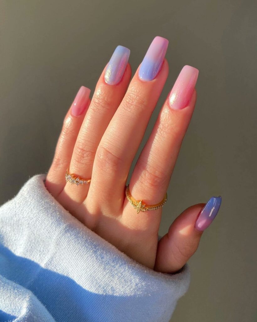 Captivating Cat-Eye Nail Designs to Try in 2024 π» 33 Cotton Candy cat eye nails
