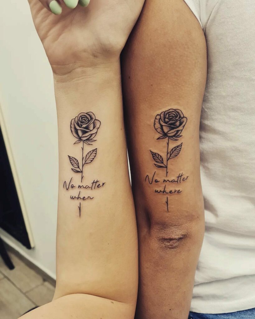 11+ Black And White Rose Tattoo Ideas That Will Blow Your Mind! 11 Couple Black And Whites Rose Tattoos